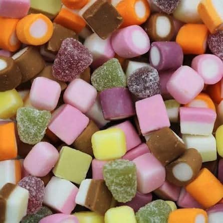 Dolly Mixtures Sweets -1kg - Original Retro Dolly Mixtures Assorted Sweets Pick and Mix for Sharing, Gifts, and Parties, 1 Kilo Bulk Bag.