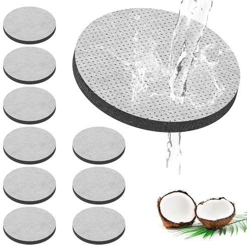Lot de10 Filtre Eau pour Bouteilles Filtrantes Brita Fill & Go, Filtrants à Eau Recharge Compatible avec Bouteilles Filtrantes Brita Filtre, Élimine Efficacement Chlore, Particules et Autres Impuretés