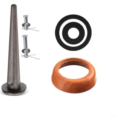 Manicotto in pelle con manico tipo 75 e valvola con guarnizione in silicone e rondelle in gomma per una migliore funzione e stabilità della pompa