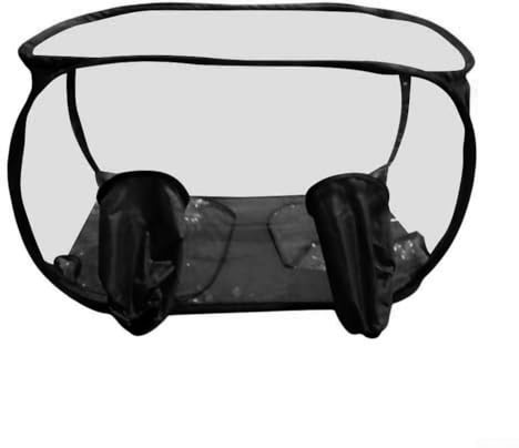Pumixiy Tente de culture pliable pour champignons - 60 x 60 x 90 cm - Boîte à air statique portable - Chambre de culture avec accès à fermeture éclair - Boîtier transparent pour la maison (noir)