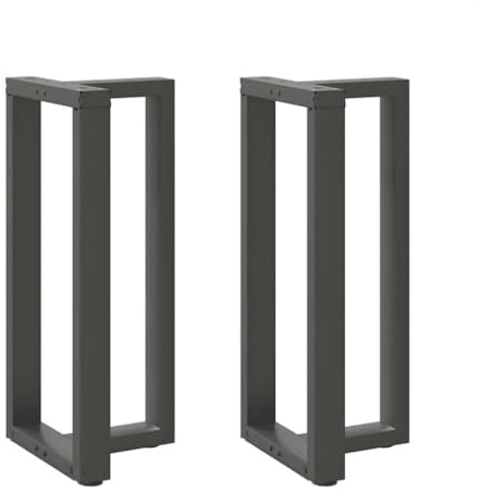 Frdhee Beine für Möbel Kleine Tischbeine,Bartischbeine T-Form 2 STK. Anthrazit 40x35x(90-91) cm Stahl,Tischkufen für Frühstückstisch und Schreibtisch