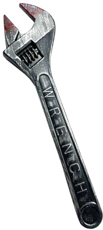 Wegiwuca Fake Wrench/Crowbars Realistic Bloody Spanner for Party Role Playing Tricky Toy Halloween Costume Accessory Cosplay Halloween Costume