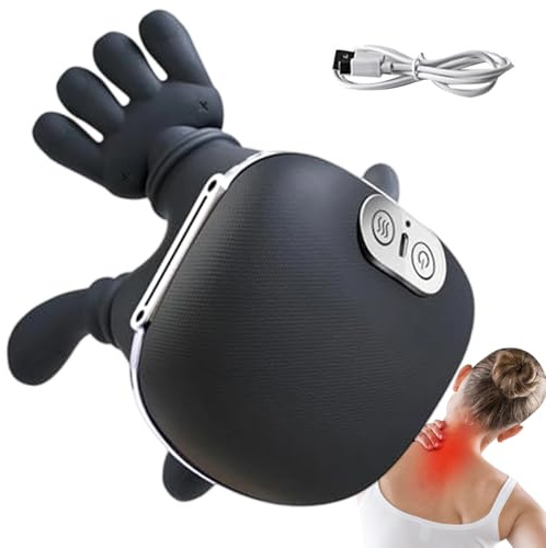 Masajeador Cervical Y Espalda, Masajeador De Cuello Inalámbrico, M-asajeador Hombros Con Calor, 3 Grados De Masaje Y 2 Niveles De Temperatura, Almohada De Masaje Eléctrica De Amasamiento Para Casa