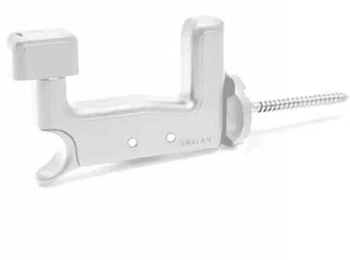 EffeDecor Set 2 Pz Ferma Imposte Singolo a Scatto Automatico in Pvc Ideale per Infissi e Persiane Tassello da 70/150 mm Ferma Persiane da Esterno Resistente agli Agenti Atmosferici (Vite da 150 mm)