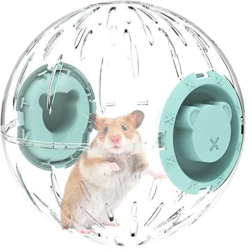 Hamsterboll löparhjul, bekväm hamsterleksak, genomskinliga husdjurshjul med rymlig design, säker träningshjul tillbehör, hamstrboll för vardagsrum, husdjurshjul för