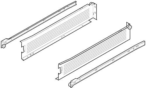 Blum METABOX 320M5000C15 Schubladenschienen-Set, 50,8 cm lang x 9,5 cm hoch, Weiß