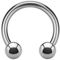 eeddoo Piercing Hufeisen Septum Silber Titan