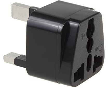 Maclean MCE154 Adattatore Corrente Presa Europea per Presa Inglese EU-UK, Nero (MCE154)