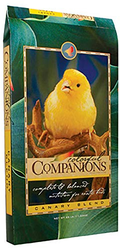 Colorful Companions | Canary Bird Food Blend | Nutritionally Complete | Premium Grains and Seeds | 25 Pound (25 lb.) Bag