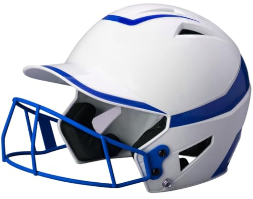 CHAMPRO HX Rise Pro Fastpitch Softball Batting Helmet with Facemask in Two-Tone Color Glossy Finish