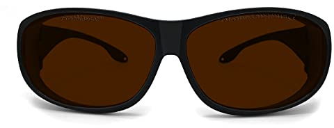 FreeMascot Gafas de seguridad profesionales OD 6+ 190nm-550nm / 800nm-1700nm de longitud de onda láser para láser de 405nm, 445nm, 450nm, 520nm, 532nm, 808nm 980nm, 1064nm, 1080nm, 1100nm