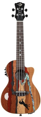LUNA UKE VISTA STALLION C Vista Stallion Concert Uke w/Pre & Bag Ukelele Guitar - Gloss Finish
