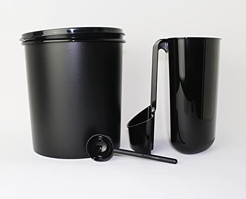 Tupperware Kaffeehaus Kaffeedose Kaffeevorratsdose + Löffel Schwarz: Schlicht, 3,7 Liter, Kaffeevorratsdose, Behälter, Kaffeedose, 524466031
