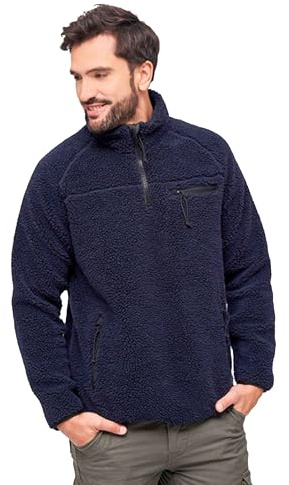 Brandit Teddyfleece Troyer, Color: navy, Size: XXL