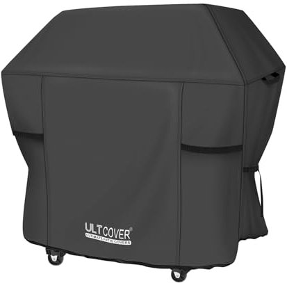 ULTCOVER Waterproof Grill Cover 58 inch, Heavy Duty BBQ Cover for 3-5 Burners Outdoor Gas Barbecue Grill, Black