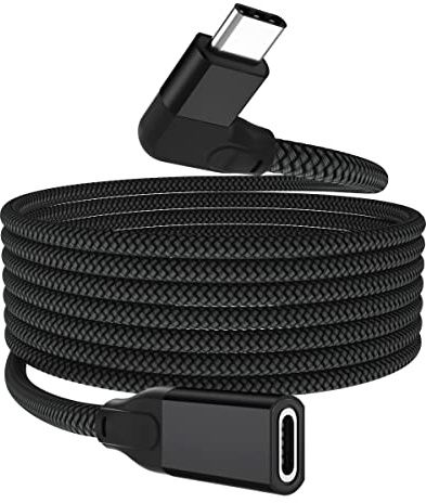 Itramax Rechtwinkliges USB C Kabel 1M Kurz,Typ C 3.1 3.2 Gen2 10Gbps Buchse auf Stecker USB-C Kabel in L-Form,Thunderbolt 3 Extension Kabel für iPhone 17 16 15 Plus,Samsung Galaxy Z Flip Fold 5 Tab S9