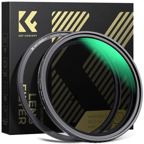 K&F CONCEPT Nano-Xcel 49mm Filtro Magnético Variable ND2-ND32,Filtro Variable ND2-32 + Anillo de Adaptador, ND Filter Densidad Neutra Magnético con 28 Capas Revestimiento Nano