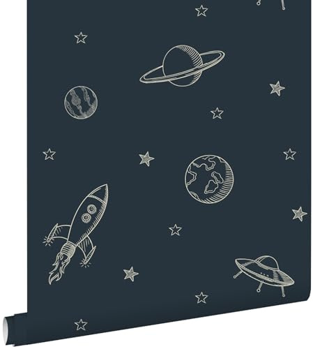 Esta Home Tapete Weltraum Dunkelblau 53 cm x 10.05 m