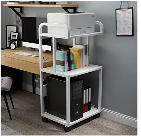 Soporte CPU Bajo Mesa Stand CPU Stand STAND de almacenamiento de impresoras múltiples de servicio pesado Soporte de la torre de host de PC de oficina en casa con ruedas Soporte para CPU ( Color : B )