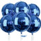 PartyWoo Globos azul oscuro, 6 globos de papel de aluminio azul, globos de papel de aluminio 4D gigantes de 22 pulgadas y cinta, globos grandes de Mylar, globos para decoraciones de cumpleaños