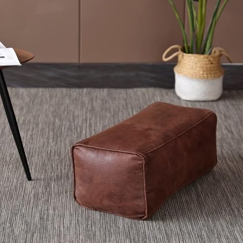 Bean Bag Chair Bean Bag Funda De Sofá (sin Relleno) Funda De Sofá Perezoso De Doble Asiento Puf De Cuero De Gamuza Sintética Puf Sac Sofá Seccional Beanbag Sobre For Adultos ( Color : Brown bench )