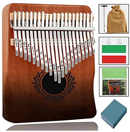 Fubdnefvo Kalimba Daumenklavier 21 Tasten, Tragbares Daumenklavier für Erwachsene, Kinder und Anfänger