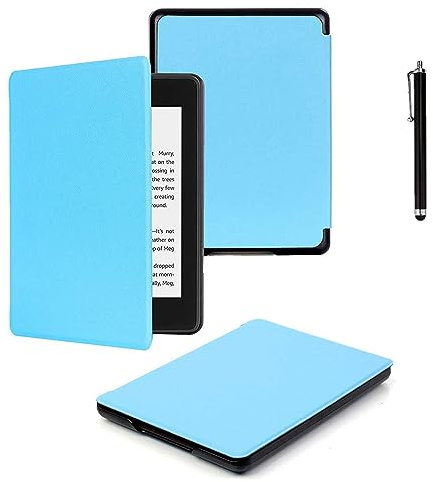 enoxboo Hülle Kompatibel Mit Kindle Voyage - Lederabdeckung für Kindle Voyage, Modell Nr. NM460GZ