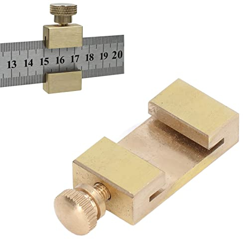Messing Stahl Lineal, Linealanschlag, T Nut Design, Messing Anreißnadel, Stahllineal, Positionierungs Anreißblock, Winkellinien Anreißnadel, Werkzeuge für Ingenieur Handwerker Modellbauer