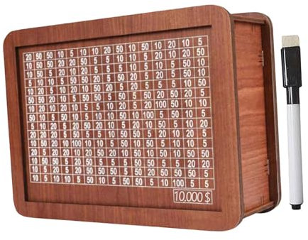 JISADER Retro-Spardose, Geldsparer mit Zähler, Kunsthandwerk, Aufbewahrungskoffer mit Zählziel, Sparschwein für Kinder, Erwachsene, Kinder, Kinder, 10000 Dollar