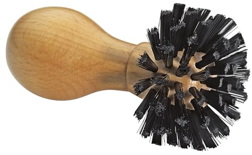 cilio Siebträgerbürste Barista, Abgerundeter Bürstenkopf, Buchenholz | Kaffeebürste, Kunststoffborsten, für Espressomaschinen, passgenauer abgerundeter Bürstenkopf, kompakte 10,2 cm Länge