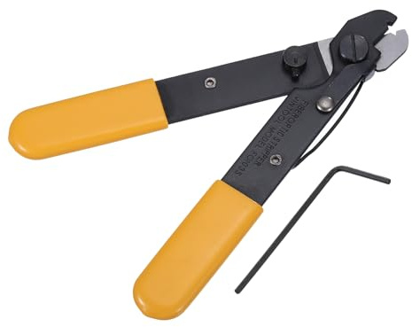 sourcing map Pelacables de fibra óptica de un solo agujero, 125 um-250 um ajustable, herramienta de cable seguro para técnicos de trabajo, electricistas, instaladores