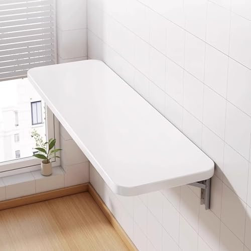 Wand Wandtisch Klappbar,Wandklapptisch, Klapptisch,Platzsparender Schwimmender Schreibtisch,Zusammenklappbarer Computertisch Aus,an Der Wand Montierter Für Arbeitszimmer,KüChe,WäScherei Usw(80x40 cm/3