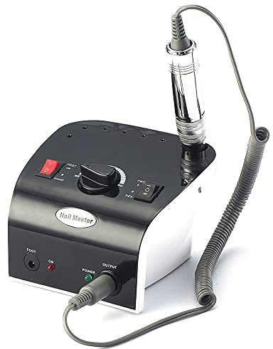 Nagelfräser 35000 U Min Elektrische Nagelfeile, Gelnägel Maniküre Pediküre Set Professioneller Nagelbohrer, Mit Fußpedal und Einsteller, Geeignet für Nageldesign, Nagelstudio und DIY-Nagelkunst