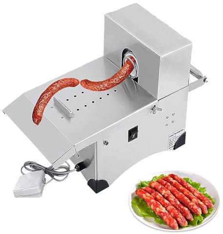 Annodatrice per Salsicce Commerciale, Legatrice Automatica per Salsicce da 200 W, Lunghezza Regolabile, 2 modalità, Rilegatrice per Involucri di Salsicce, Macchina per Annodare Salsicce, Macchina