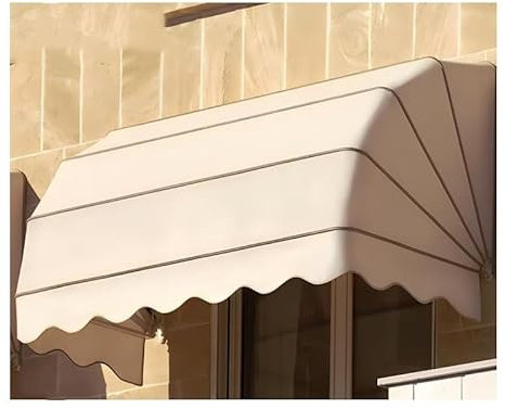 Tenda da sole a scomparsa curva francese per porte e finestre, dimensioni e colore personalizzabili, tettoia telescopica per giardino esterno
