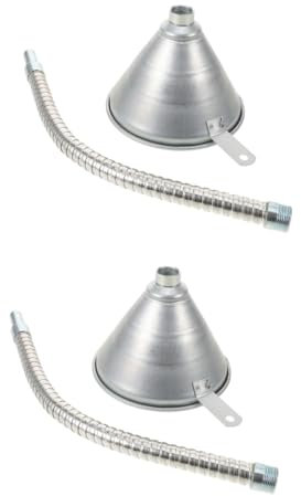 Alipis 2 Pièces entonnoir pour remplir les bouteilles siphon remplissage entonnoirs automobile entonnoir de voiture entonnoir pétrolier entonnoir d'huile de transmission le fer