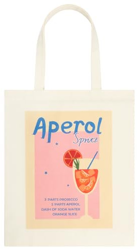 Grünara Aperol Geschenk Jutebeutel – Lustige Tasche mit Aperol Spritz Motiv – Perfekt für JGA, Mädelsabend & Sommer