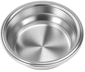 58mm Basket Espresso Filter Stainless Steel Reusable Coffee Filter 2 Cup Pressurized Porous Mesh Filter for Coffee Machine Replacement Accessorie