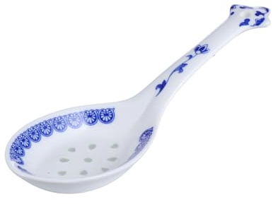 Cuchara de Sopa de Cerámica Estilo Chino Grande 1 Pieza
