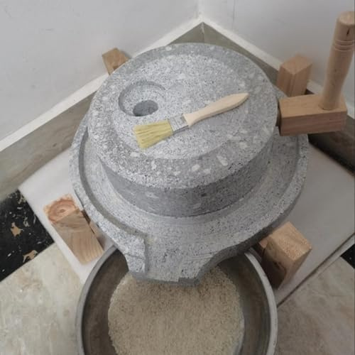 Small Stone Mill, Easy to Clean, Suitable for Grinding Wet and Dry Food, Teaching and Viewing(25cm/9.8in)