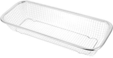 DECORNIJIA Edelstahl Grillkorb Backofen und Airfryer Zubehör Vielseitiger Broiler Pan mit Großem Gitterrost für Gleichmäßiges für Gemüse Pommes und Bbq Robustes Backblech für Ofen und