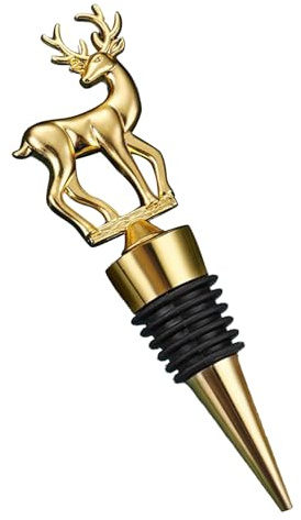 Cierres para botellas de vino con cuernos de ciervo, tapón reutilizable para botellas de vino | Sacacorchos reutilizable para vino espumoso y vino - perfecto para fiestas, Acción de Gracias boda