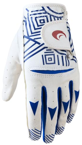 SPOMAT Kids Left Hand Golf Glove Toddlers Right-Handed Youth Golfers Glove Children Breathable Soft for Young Junior Golf Tournaments, Navy Blue XL