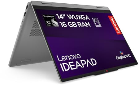 Lenovo IdeaPad 5 | 2-in-1 Laptop| Snapdragon X2| 16GB| 512GB |Ohne Netzteil | CoPilot+ PC | 14 WUXGA OLED Display | Touch |Snapdragon X2 Plus| 16GB RAM| 512GB SSD| Qualcomm Adreno|QWERTZ|Windows 11|Grau
