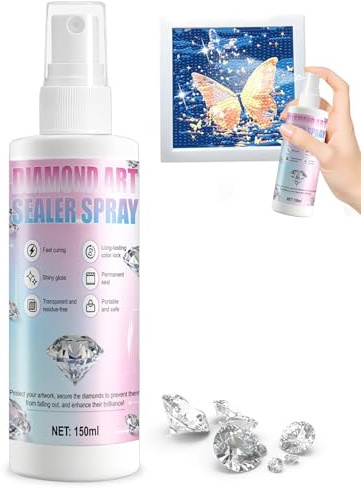 WEILAOK Diamond Art Sealer, Diamond Art Glue, Diamond Painting Glue Quick Drying for Diamond Painting Diy Crafts Securely Sealed, Enhances Gloss, 150ml