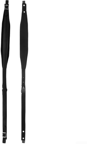 Verstellbarer Akkordeon-Gurt aus Leder und Flanell für 16–120 Bassakkordeons, 84–101 cm Länge, atmungsaktiv & komfortorientiert für Musiker und Darsteller(Schwarz)