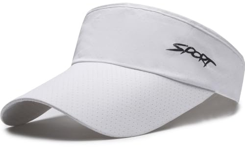 GEEKPC Open-Top Ponytail Visor for Women - Lightweight Foldable Sports Hat with Adjustable Drawcord, Breathable Mesh, Wide Curved Brim for UV Protection Running Tennis Golf Hiking Outdoor