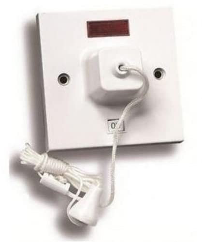 MK 3164 Shower Pull Switch 50amp Double Pole Mechanical off Indicator