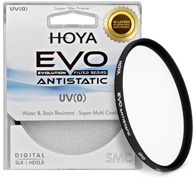 Hoya EVO Antistatischer 40,5 mm Filter – UV-Filter für Kameralinse mit 16-lagiger SMC-Beschichtung, 3 mm dick, optisches Glas für hervorragende Auflösung, staub-, flecken- und kratzfest für klare und