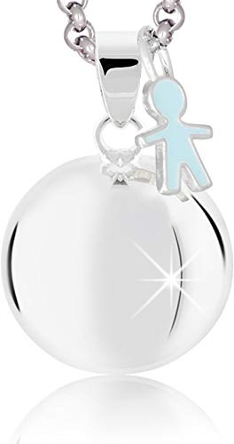 MAMIJUX Chiama Angeli Bambino Mamma Idea Regalo Gravidanza Collana Donna Richiamo degli Angeli Catenina Acciaio